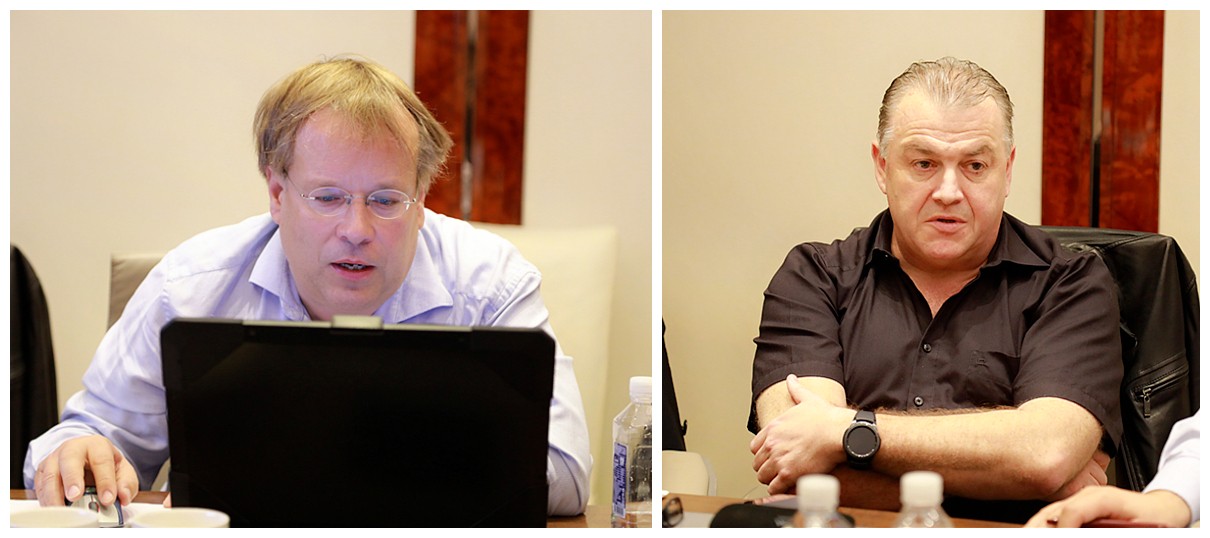 熊良虎赴京考察德国迪芬巴赫公司、ESATPOINT GLOBAL公司生态环保板材装备工艺